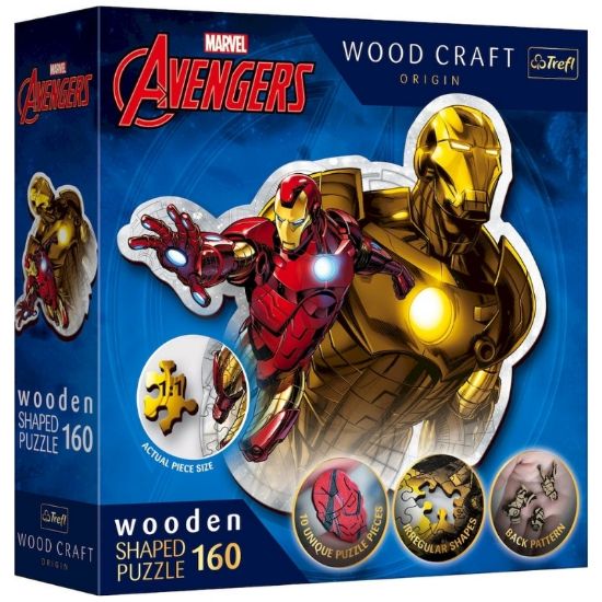 Picture of PUZZLE 160pz Wooden Shaped PUZZLE -Brave Iron Man / Marvel He
