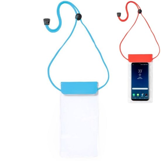 Picture of BUSTA PORTA SMARTPHONE TRASPARENTE - AZZURRO ROKDEM