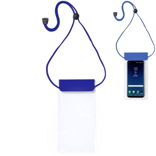 Picture of BUSTA PORTA SMARTPHONE TRASPARENTE - BLU ROKDEM
