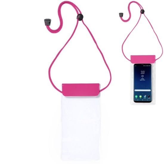 Immagine di BUSTA PORTA SMARTPHONE TRASPARENTE - FUCSIA ROKDEM