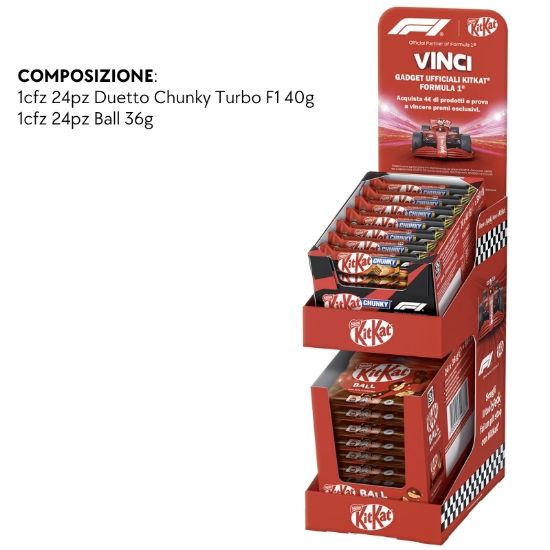 Immagine di NESTLE KIT KAT F1 48pz EXPO DA BANCO FORMULA1