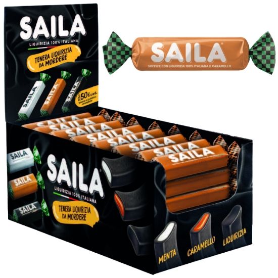 Immagine di SAILA SOFT LIQUIRIZIA CARAMELLO 100pz 19gr MONOPEZZO