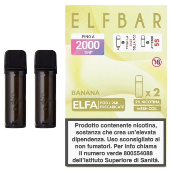 Picture of ELFBAR ELFA RIC. POD 1x2pz 20mg/ml BANANA - PLN010820