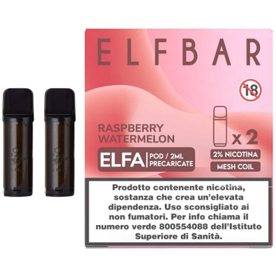 Picture of ELFBAR ELFA RIC. POD 1x2pz 20mg/ml RASPBERRY WATERMELON - PLN011415