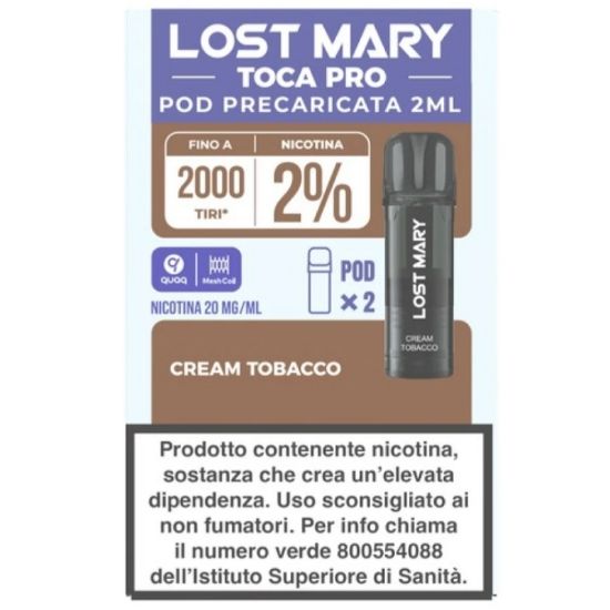 Immagine di ELFBAR LOSTMARY TOCA PRO RIC. POD 1x2pz 20mg/ml CREAM TOBACCO - PLN016104