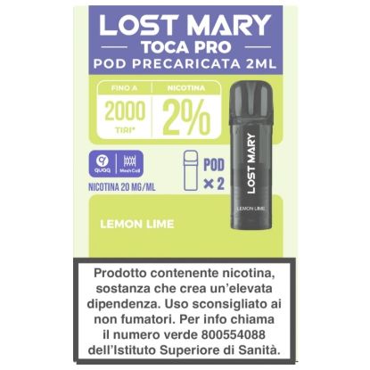 Immagine di ELFBAR LOSTMARY TOCA PRO RIC. POD 1x2pz 20mg/ml LEMON LIME - PLN016108