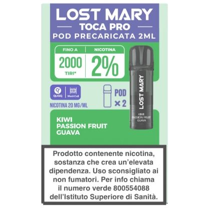 Immagine di ELFBAR LOSTMARY TOCA PRO RIC. POD 1x2pz 20mg/ml KIWI PASSION FRUIT GUAVA - PLN016107
