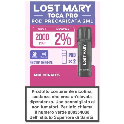 Immagine di ELFBAR LOSTMARY TOCA PRO RIC. POD 1x2pz 20mg/ml MIX BERRIES - PLN016111