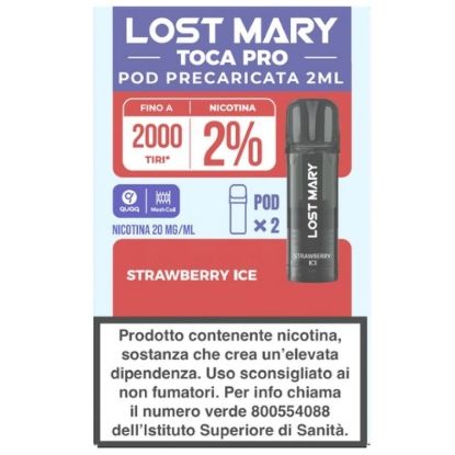 Immagine di ELFBAR LOSTMARY TOCA PRO RIC. POD 1x2pz 20mg/ml STRAWBERRY ICE - PLN016117