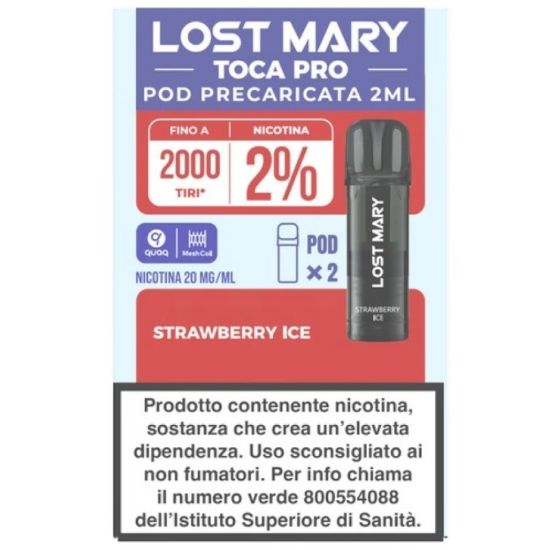 Picture of ELFBAR LOSTMARY TOCA PRO RIC. POD 1x2pz 20mg/ml STRAWBERRY ICE - PLN016117