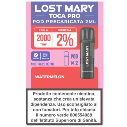 Immagine di ELFBAR LOSTMARY TOCA PRO RIC. POD 1x2pz 20mg/ml WATERMELON - PLN016123