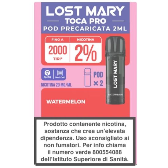 Immagine di ELFBAR LOSTMARY TOCA PRO RIC. POD 1x2pz 20mg/ml WATERMELON - PLN016123