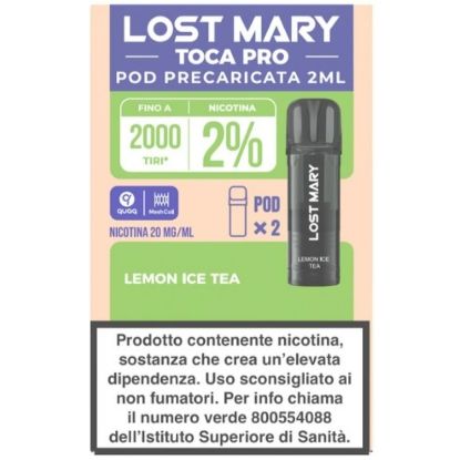 Picture of ELFBAR LOSTMARY TOCA PRO RIC. POD 1x2pz 20mg/ml LEMON ICE TEA - PLN016127