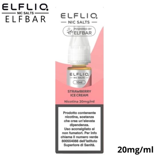 Picture of ELFLIQ NIC SALTS STRAWBERRY ICE CREAM 10ml 20mg/ml - PLN010537