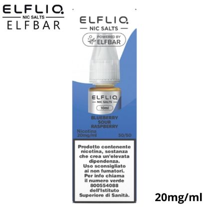 Picture of ELFLIQ NIC SALTS BLUEBERRY SOUR RASPBERRY 10ml 20mg/ml - PLN010521