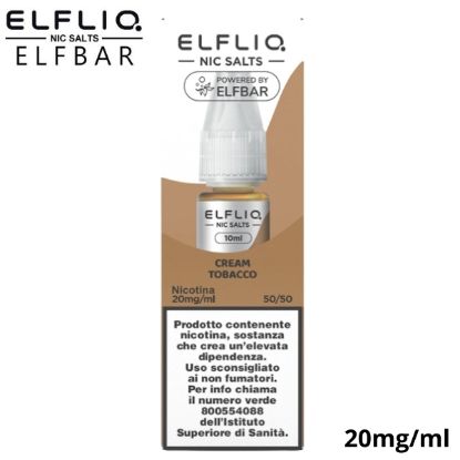 Picture of ELFLIQ NIC SALTS CREAM TOBACCO 10ml 20mg/ml - PLN010523
