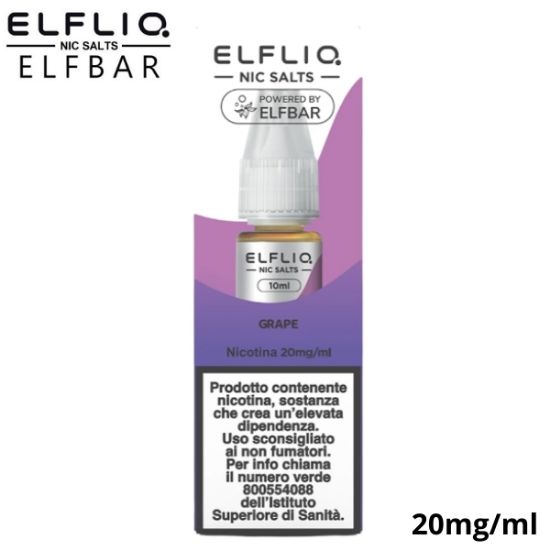 Picture of ELFLIQ NIC SALTS GRAPE 10ml 20mg/ml - PLN010533