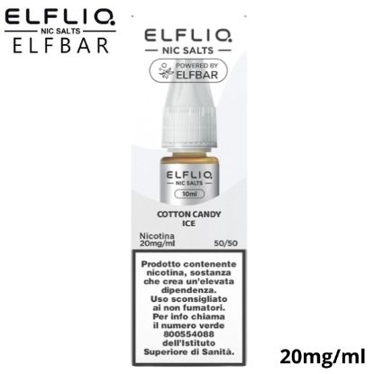 Immagine di ELFLIQ NIC SALTS COTTON CANDY ICE 10ml 20mg/ml - PLN010522