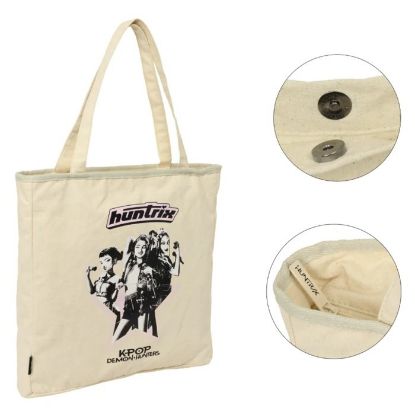 Immagine di BORSA K-POP TOTE BAG BIANCA CON ZIP