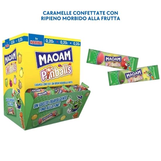 Immagine di HARIBO MAOAM PINBALLS 100pz 9g BOCCA DI LUPO