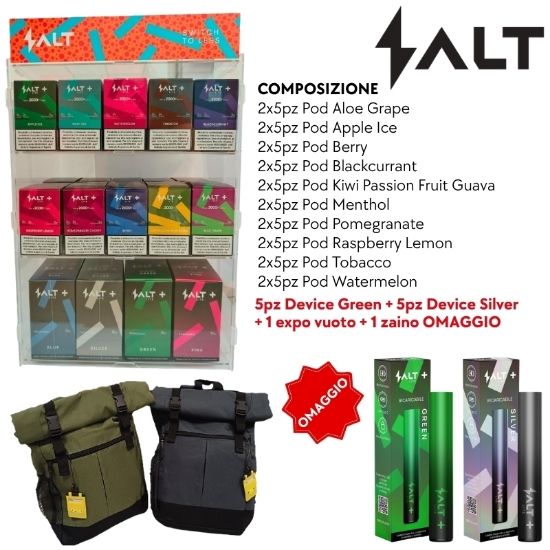 Immagine di SALT SWITCH PROMO 100pz + EXPO OMAGGIO PVC PERMANENTE