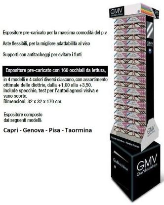 Immagine di OCCHIALI GRAD. GMV EXPO 160pz TIPO D - 4 modelli assortiti CAPRI - GENOVA - PISA - TAORMINA