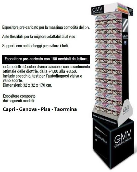 Immagine di OCCHIALI GRAD. GMV EXPO 160pz TIPO D - 4 modelli assortiti CAPRI - GENOVA - PISA - TAORMINA
