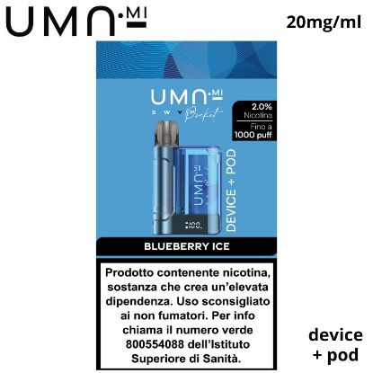 Immagine di UMA.MI SWAP POCKET SET DEVICE + POD 1pz BLUEBERRY ICE 2ml 20mg/ml - PLN014776