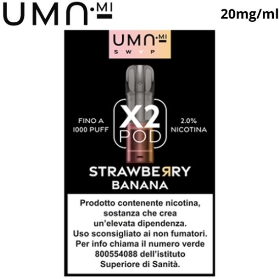 Immagine di UMA.MI SWAP POD 1x2pz STRAWBERRY BANANA 2ml 20mg/ml - PLN014275