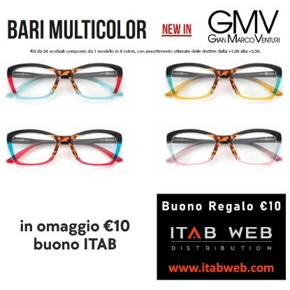 Immagine di OCCHIALI GRAD. GMV BARI MULTICOLOR (da 1.00 a 3.50) 24pz + OMAGGIO