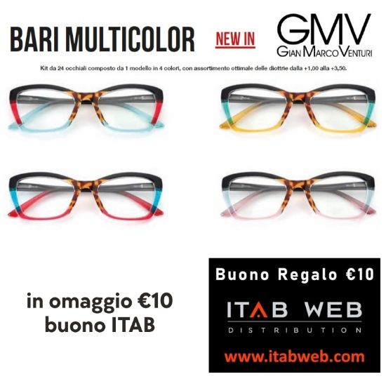 Immagine di OCCHIALI GRAD. GMV BARI MULTICOLOR (da 1.00 a 3.50) 24pz + OMAGGIO