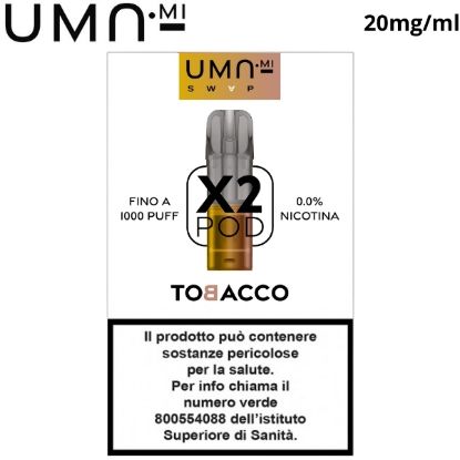 Immagine di UMA.MI SWAP POD 1x2pz TOBACCO 2ml 0mg/ml - PL0014025 SENZA NICOTINA
