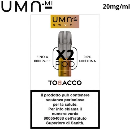 Picture of UMA.MI SWAP POD 1x2pz TOBACCO 2ml 0mg/ml - PL0014025 SENZA NICOTINA