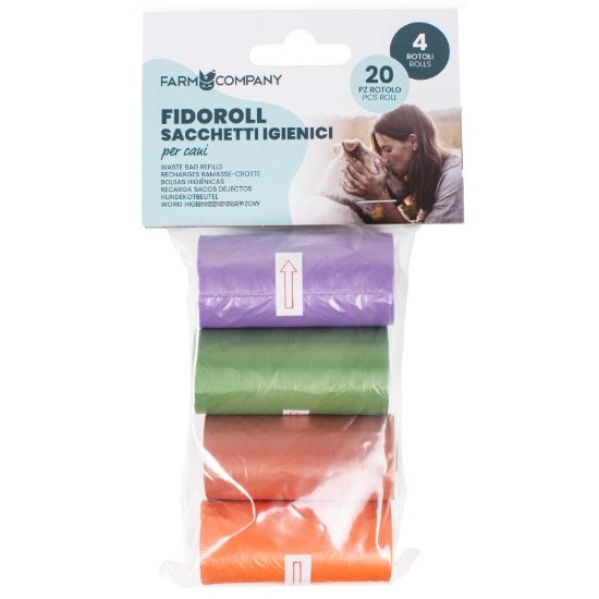 Picture of PET SACCHETTI 1pz x4 ROTOLINI da 20 SACCHETTI RICAMBIO COLORI ASSORTITI