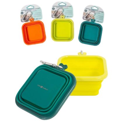 Immagine di PET CIOTOLA PIEGHEVOLE SILICONE 350ml 1pz COLORI ASSORTITI