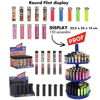 Immagine di ACCENDINO PROF PIETRINA 300pz EXPO DA BANCO GIREVOLE