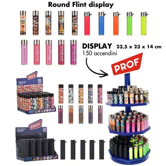 Immagine di ACCENDINO PROF PIETRINA 300pz EXPO DA BANCO GIREVOLE