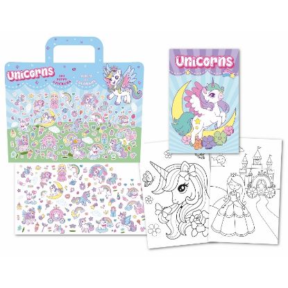 Immagine di VALIGETTA UNICORNI  sticker 3D - con album da colorare