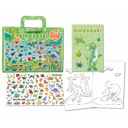 Immagine di VALIGETTA Dinosauri - sticker 3D - con album da colorare