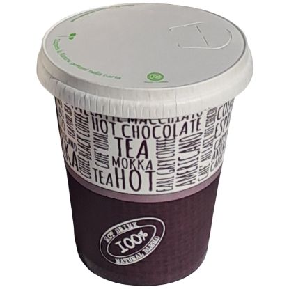 Immagine di BICCHIERI BEVANDE CALDE 240ml KIT 50pz + COPERCHIO 50pz - ASPORTO
