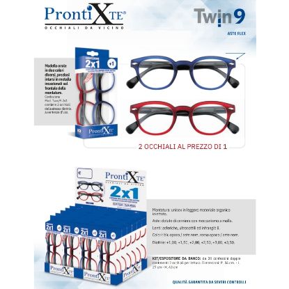Immagine di OCCHIALI GRAD. PRONTIXTE TWIN PIPACCO (da 1.00 a 3.50) 24pz
