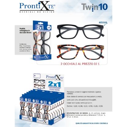 Immagine di OCCHIALI GRAD. PRONTIXTE TWIN PIPACCO (da 1.00 a 3.50) 24pz