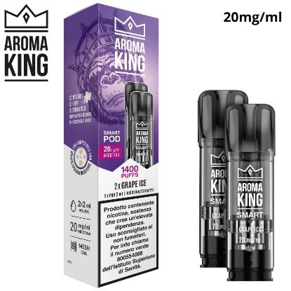 Immagine di AROMA KING POD 1x2pz GRAPE ICE 2ml 20mg/ml - PLN015717