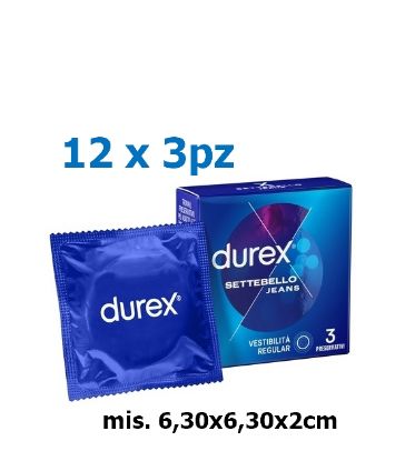 Immagine di PRESERVATIVI DUREX SETTEBELLO JEANS 12x3pz PROMO composta da: