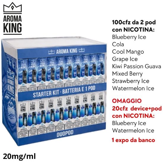 Immagine di AROMA KING POD KIT PROMO 100pz + EXPO OMAGGIO