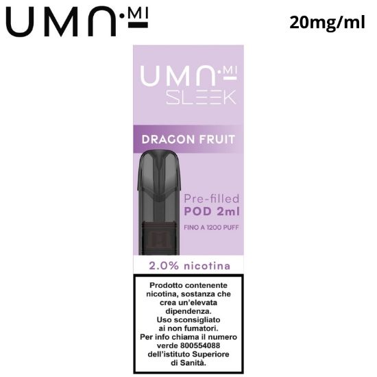 Immagine di UMA.MI SLEEK POD 1pz DRAGON FRUIT 2ml 20mg/ml - PLN016654