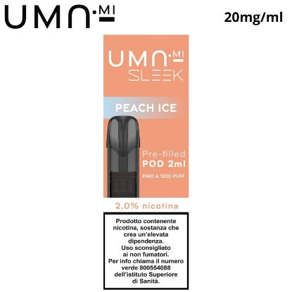 Immagine di UMA.MI SLEEK POD 1pz PEACH ICE 2ml 20mg/ml - PLN016657