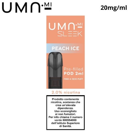 Immagine di UMA.MI SLEEK POD 1pz PEACH ICE 2ml 20mg/ml - PLN016657