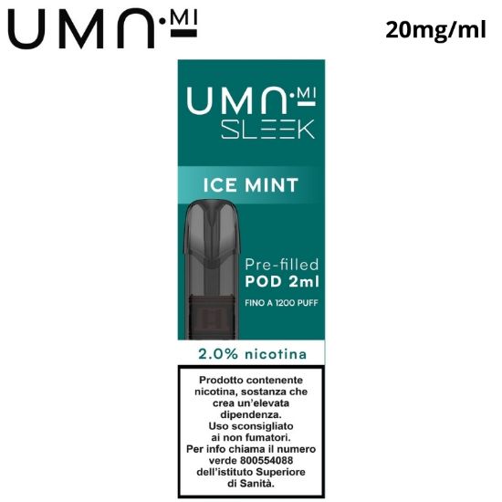 Immagine di UMA.MI SLEEK POD 1pz ICE MINT 2ml 20mg/ml - PLN016655