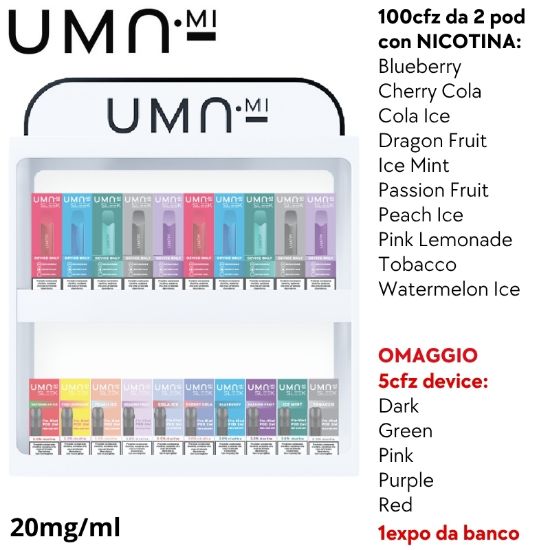 Immagine di UMA.MI SLEEK POD PROMO 100+5pz OMAGGIO + EXPO OMAGGIO